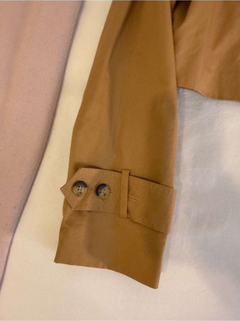 Avec Les Filles Cropped Tan Women's Trench Jacket - Picture 2 of 8